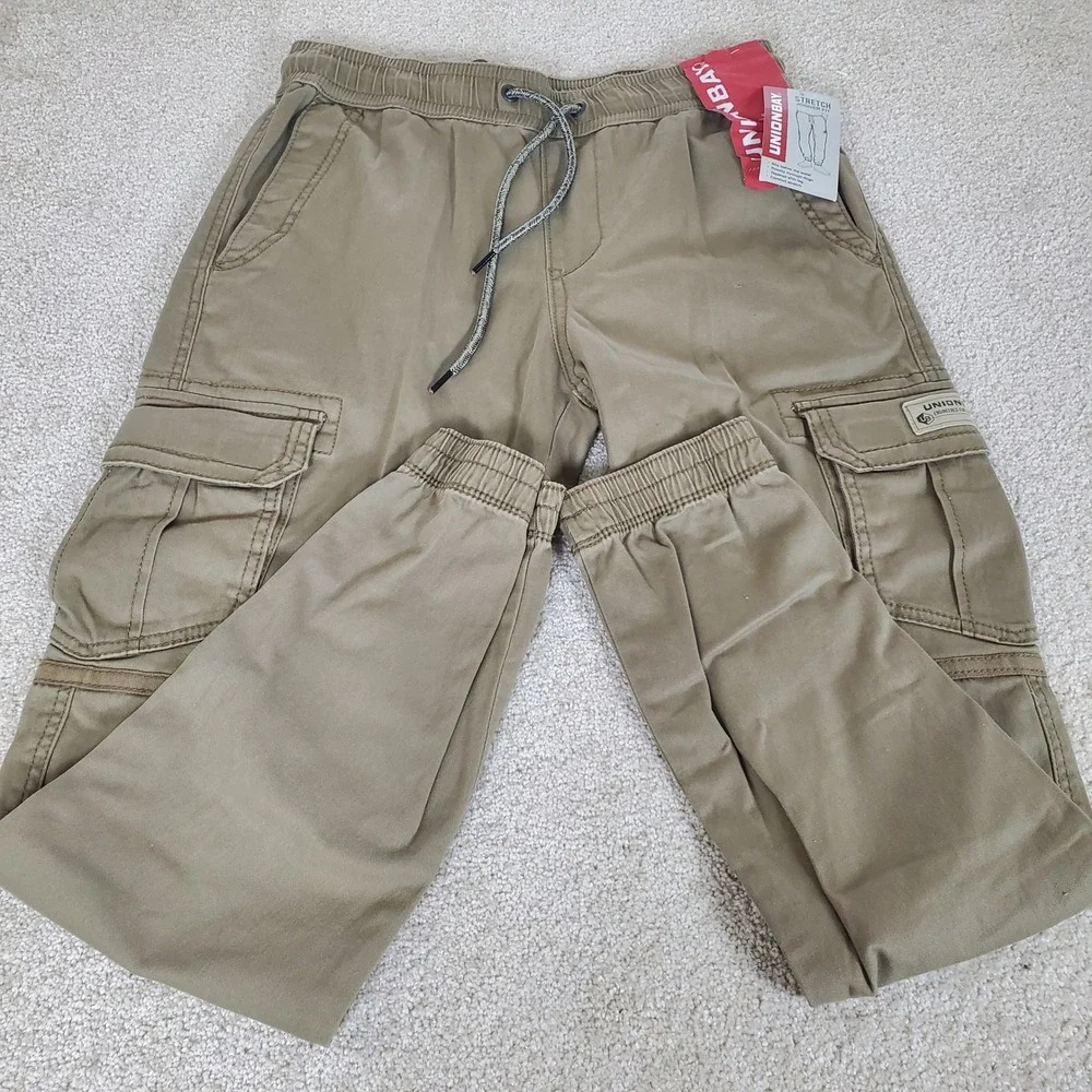 Unionbay CargoJogger Pants Men's Small Khaki Tan Pull-On